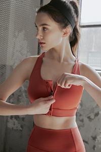 Front Zip Racerback Bra Top