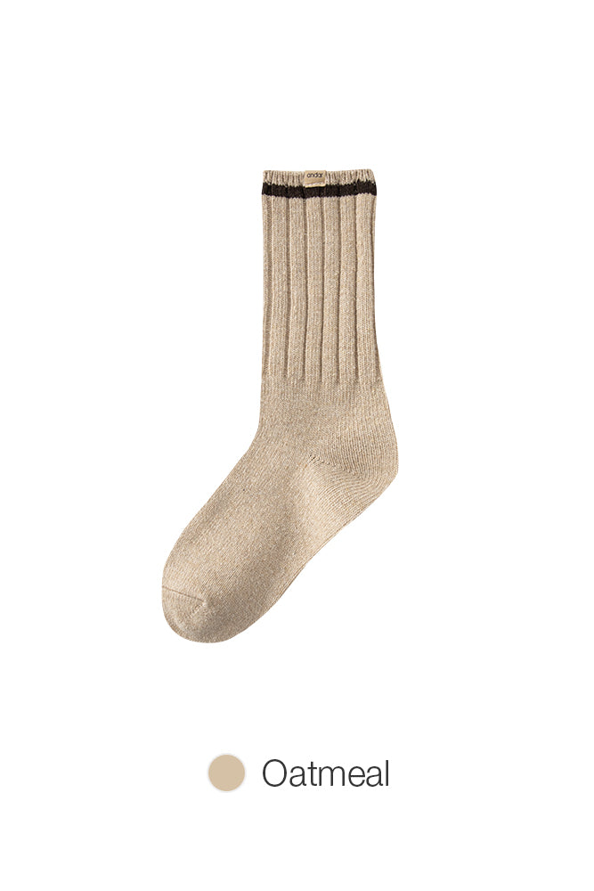 Ringle Knitted Crew Socks