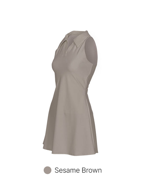 Airywin Sleeveless Polo Dress