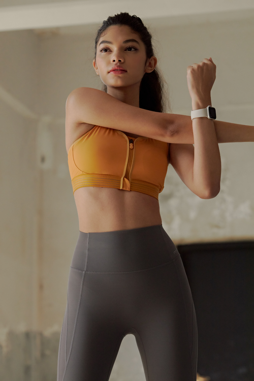 Front Zip Racerback Bra Top