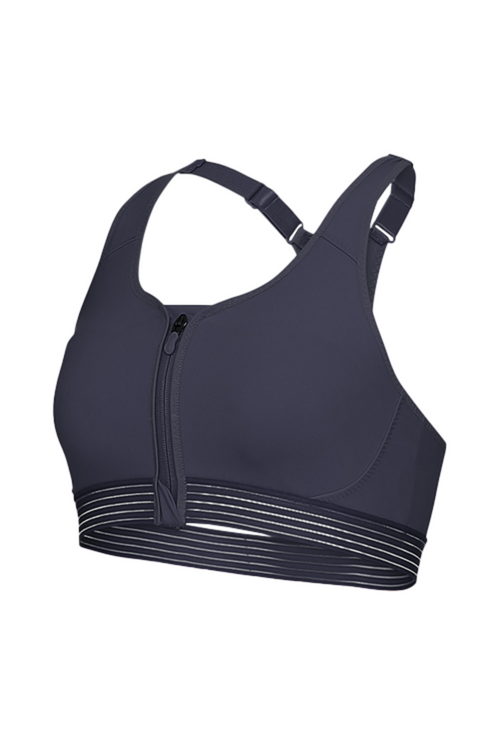 Front Zip Racerback Bra Top